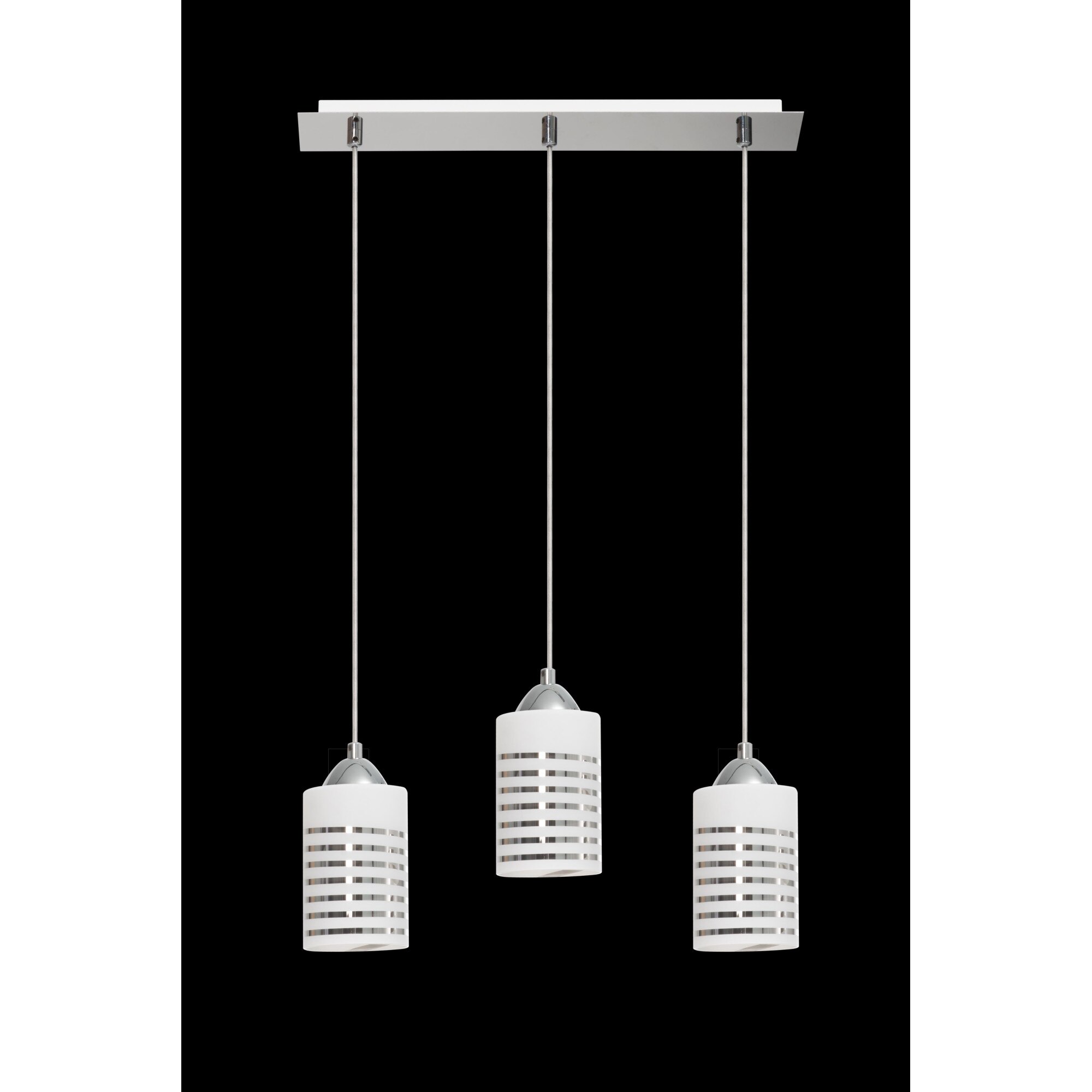 Lustra Lampex Nila 3, E27, 3x40W, Gri/Argintiu