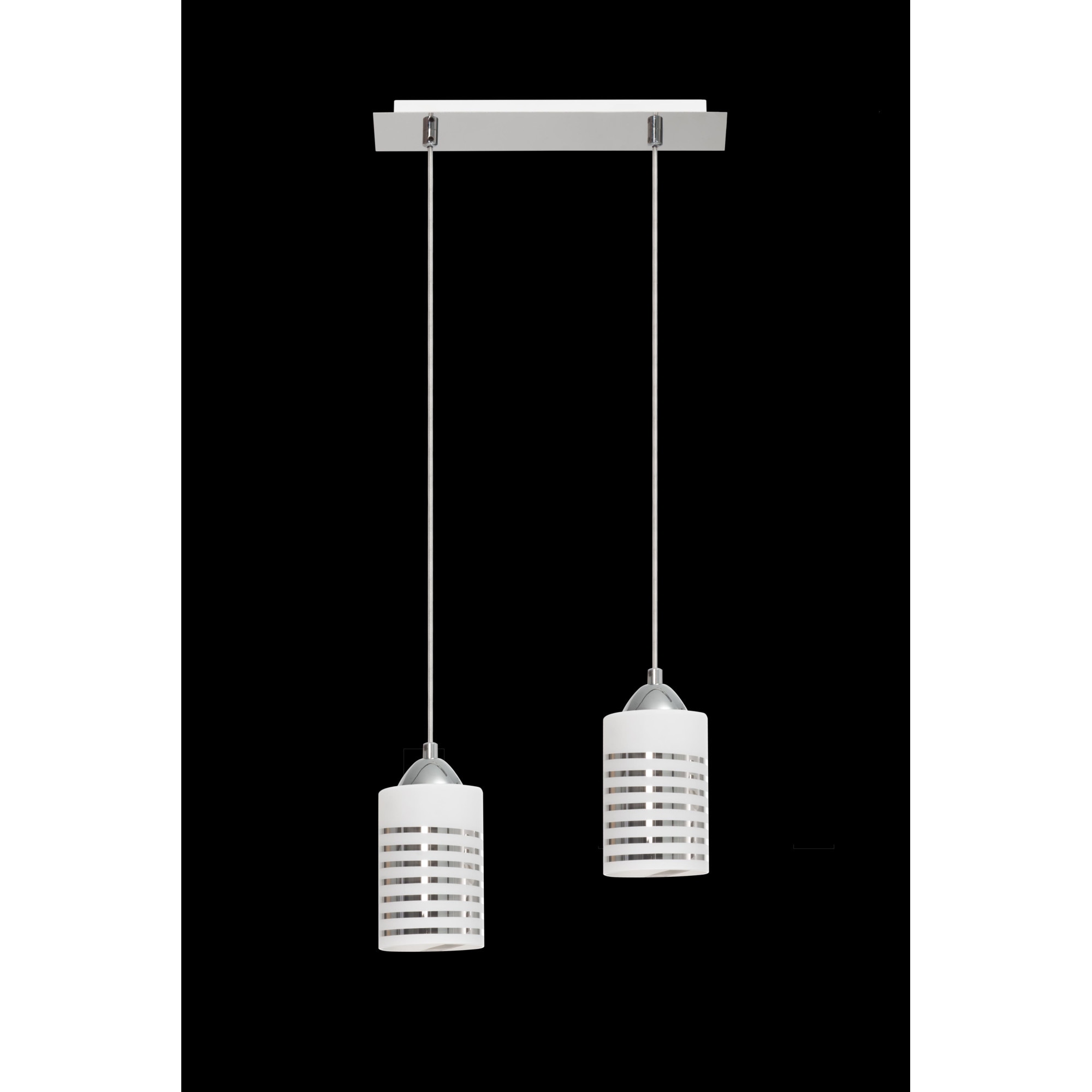 Lustra Lampex Nila 2, E27, 2x40W, Gri/Argintiu