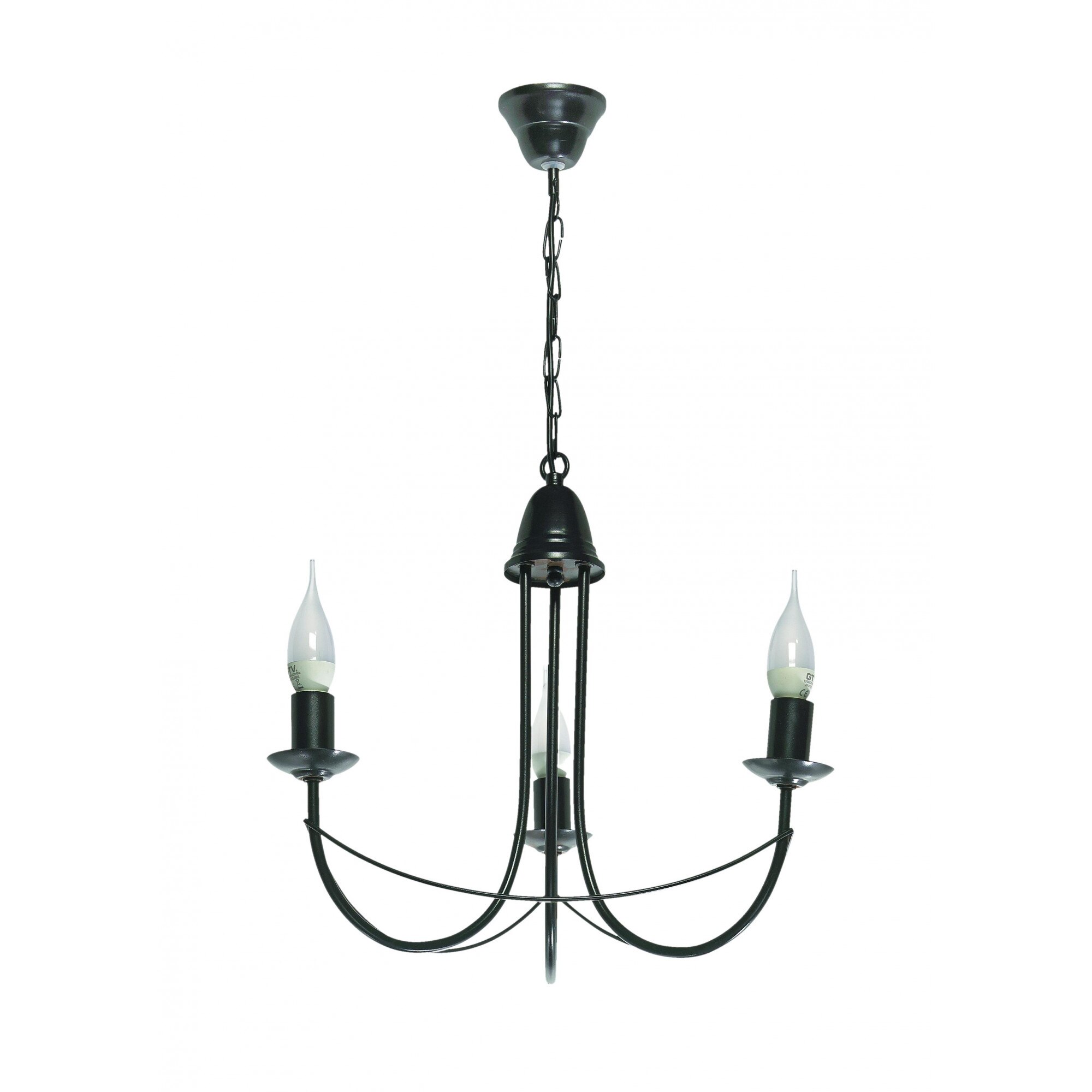 Lustra Lampex, Nicosia, E14, 3 × 40W, Negru