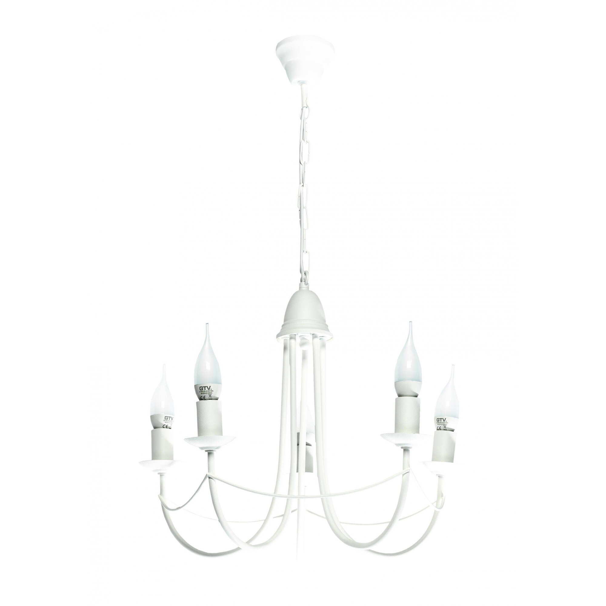 Lustra Lampex, Nicosia, E14, 5 × 40W, Argintiu