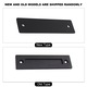Maner usa glisanta rectangular, negru, din otel carbon, cu panou gros, set de manere