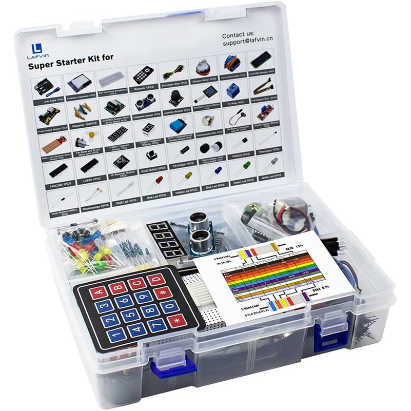 Kit Super Starter Arduino UNO R3, LCD1602, motor pas cu pas, servomotor ...