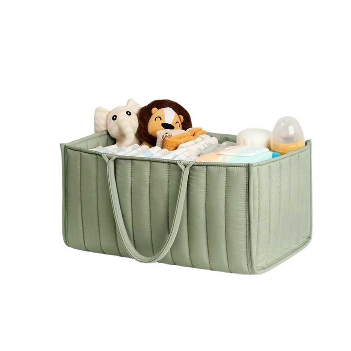 Cos de depozitare pentru scutece, 38x25x18cm, verde