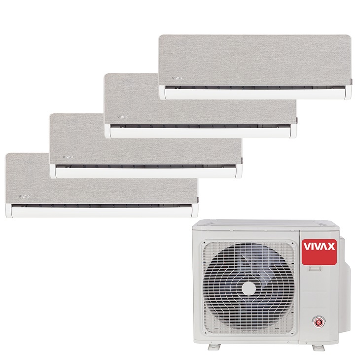 Aer Conditionat MULTISPLIT VIVAX ACP-36COFM105AERI / 3x ACP-09CH25AEHI Silver + ACP-12CH35AEHI Silver, Inverter, Ionizator, Follow Me, Flux de aer 3D, Wi-Fi Ready