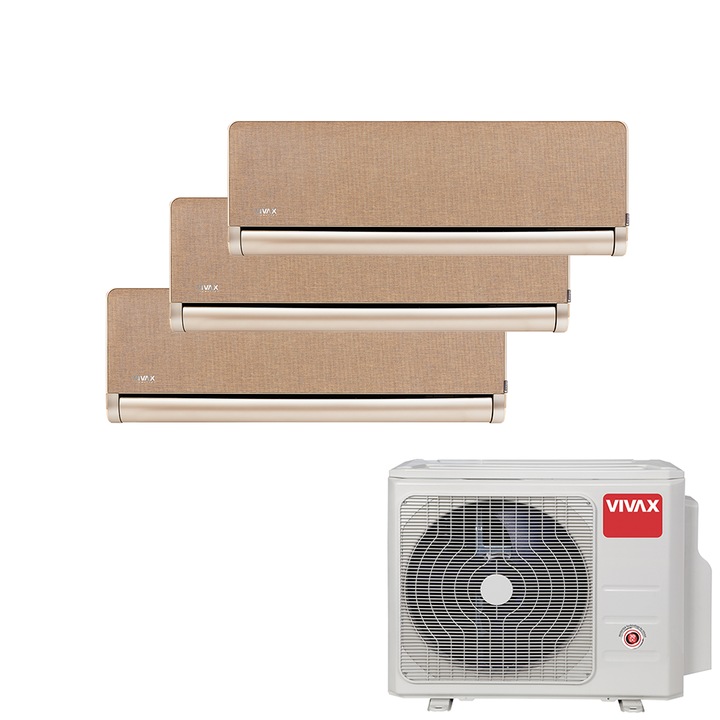 Aer Conditionat MULTISPLIT VIVAX ACP-27COFM79AERI / 2x ACP-09CH25AEHI Gold + ACP-12CH35AEHI Gold, Inverter, Ionizator, Follow Me, Flux de aer 3D, Wi-Fi Ready