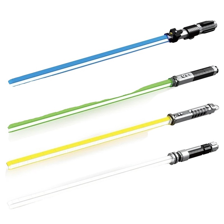 Комплект светлинни мечове, 629 части, екологичен дизайн, с инструкции