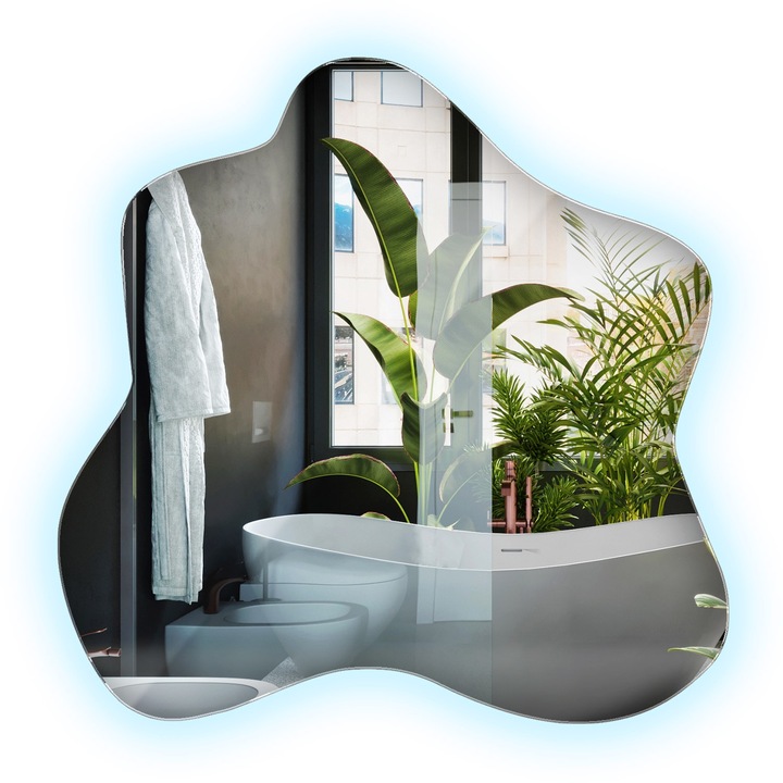 Tükör világítás, Decormat, Fal, Cool (6500K), 77,3 x 76,6 cm, 010390550210300000000