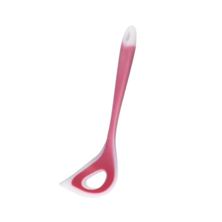 Lingura din silicon antiaderent pentru chiftele, cu maner ergonomic, 24.2x6.7cm, unelte de bucatarie multifunctionale