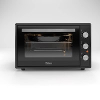 Cuptor electric Zilan ZLN2433, Putere 2000W, Capacitate 65L, Geam dublu, Timer, Termostat, 3 trepte putere, interior emailat, Negru