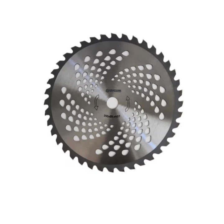 Craft-Tec® NR10 bozótvágó tárcsa, 255 mm, 40T, Vidia Pads, MX183