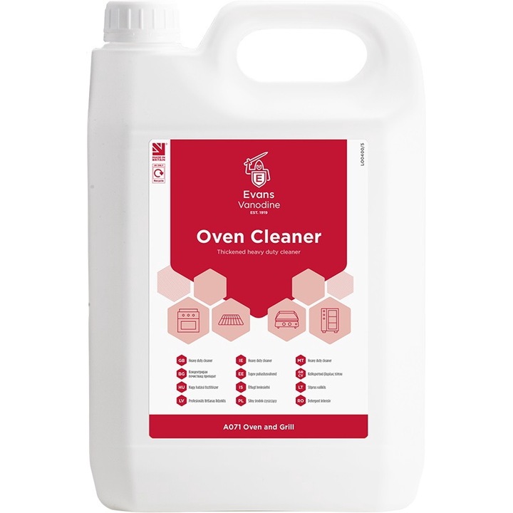Detergent degresant pentru cuptoare, plite si friteuze Evans Oven Cleaner 5 litri