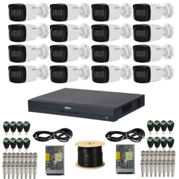 Kit de supraveghere Turbo HD 720P cu 2 camere video, IR 40 metri