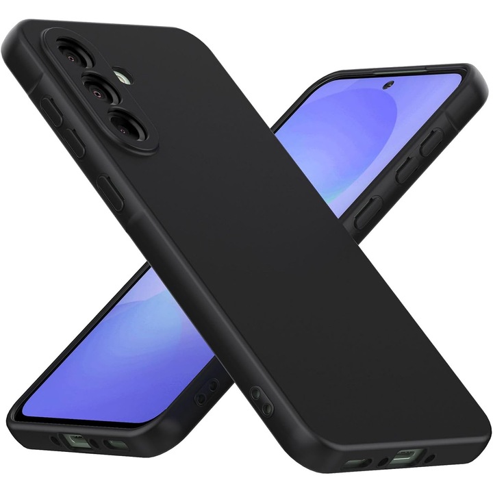 BestCase® Tok Samsung Galaxy A56-hoz, Prémium vékony szilikon 1.2MM, Mikroszálas belső, Ütésálló, Kamera és képernyő védelem, Fekete
