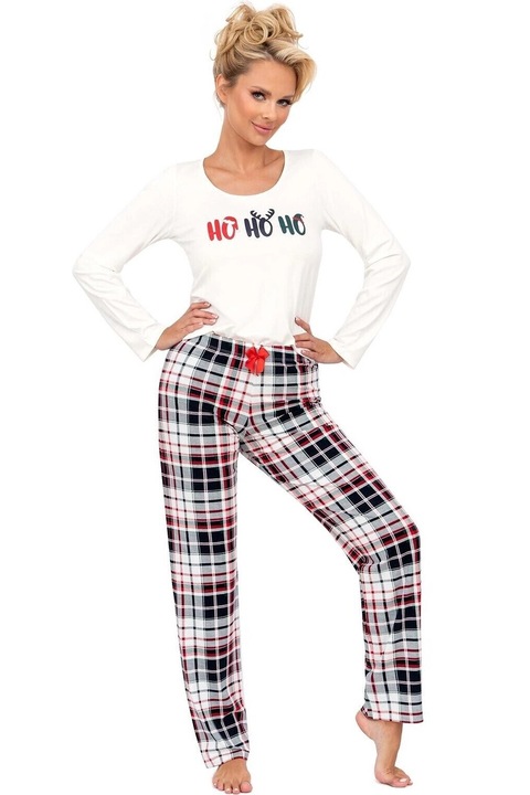 Pijama Donna HO HO Long ecru XXL