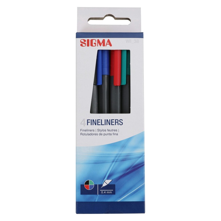 Fineliner Sigma Multicolor, 4db/szett