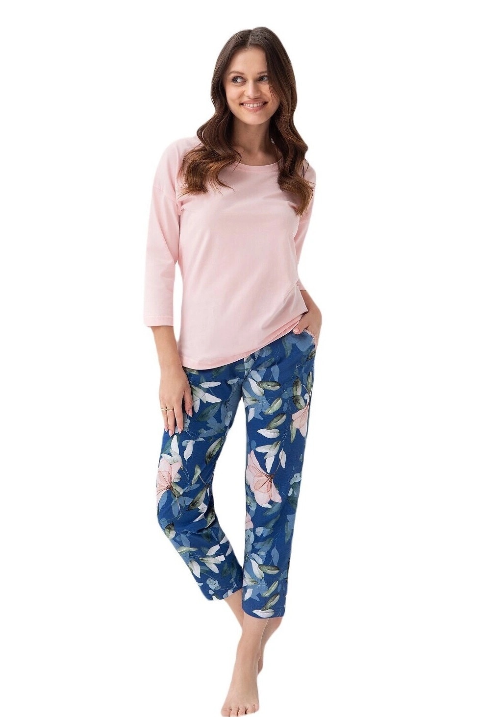 Pijama dama Luna 397 roz deschis M - eMAG.ro