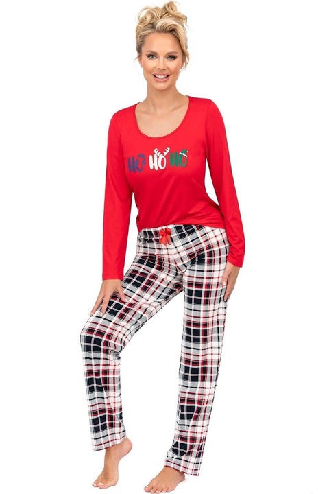 Pijama Donna HO HO Long rosu XXL