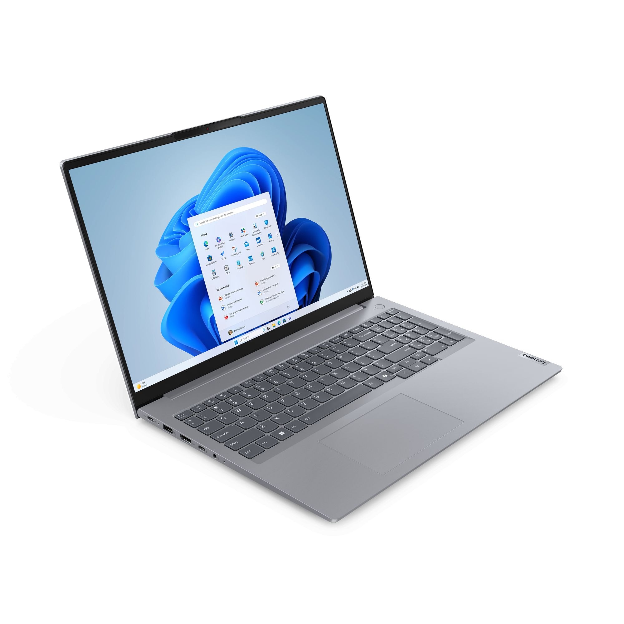 Laptop Lenovo ThinkBook 16 G7, 16 inch 1920 x 1200, Intel Core Ultra 7 155H 16 C / 22 T, 2.5 GHz - 4.8 GHz, 24 MB cache, 28 W, 16 GB LPDDR5, 512 GB SSD, Intel Arc Graphics, Windows 11 Pro, Gri