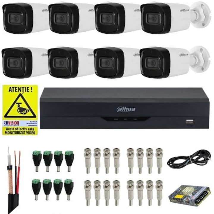 Set 8xCamere supraveghere video, Wireless 5G, FULL HD