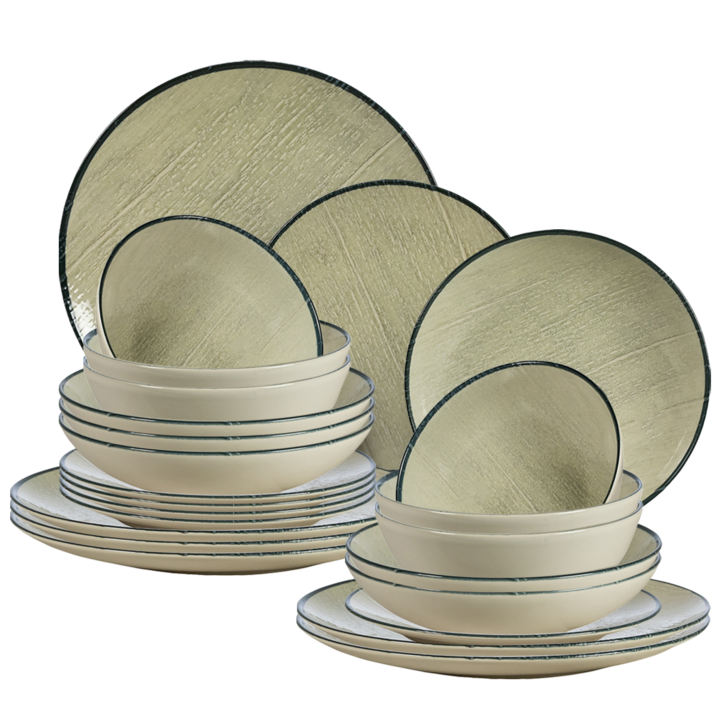 Set farfurii, 24 piese, 6 persoane, German Quality, Ivoire