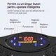 Вибромасажно устройство, Fudisenn®, Bluetooth, LCD сензорен екран, вибрационна платформа с 2 фитнес ленти за съпротивление, максимална товароносимост 120 кг, мощност 200 W, дистанционно управление, черно, 530×320×120 мм