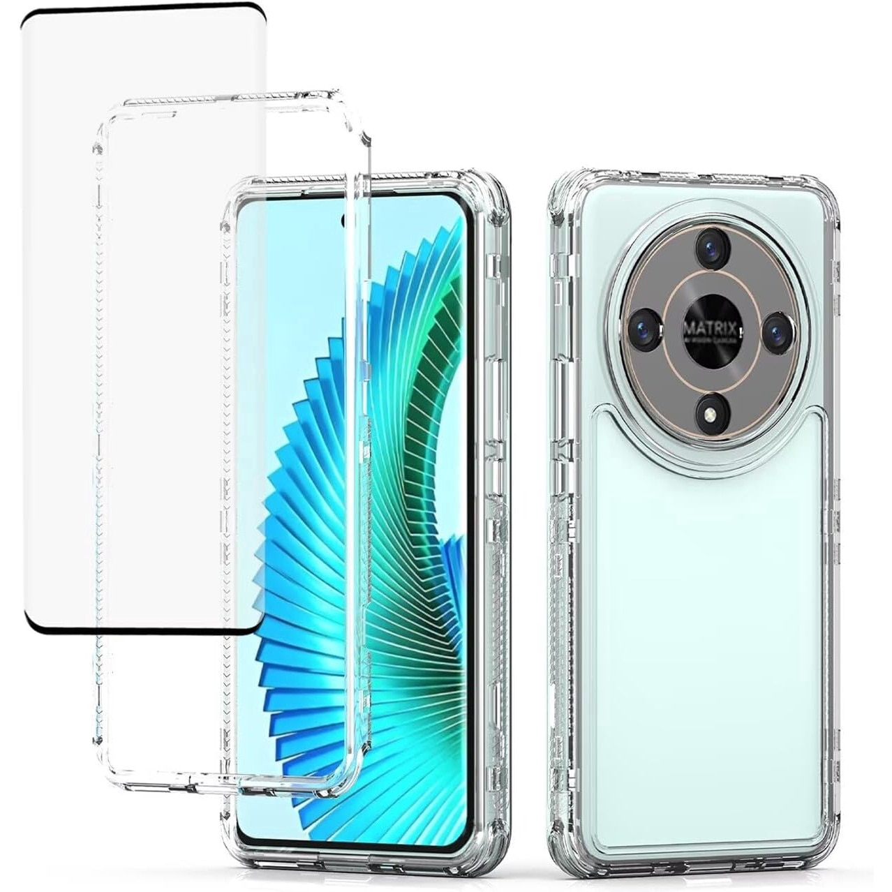 Intelli® Husa de Protectie Compatibila Honor Magic6 Lite / X50 5G / X9b, din silicon gel, Colturi Anti Soc, Protectie Camera, Subtire, Transparent