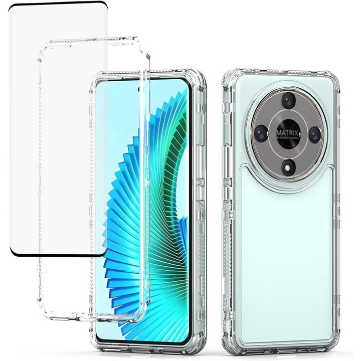 Intelli® Husa de Protectie Compatibila Honor Magic6 Lite / X50 5G / X9b, din silicon gel, Colturi Anti Soc, Protectie Camera, Subtire, Transparent