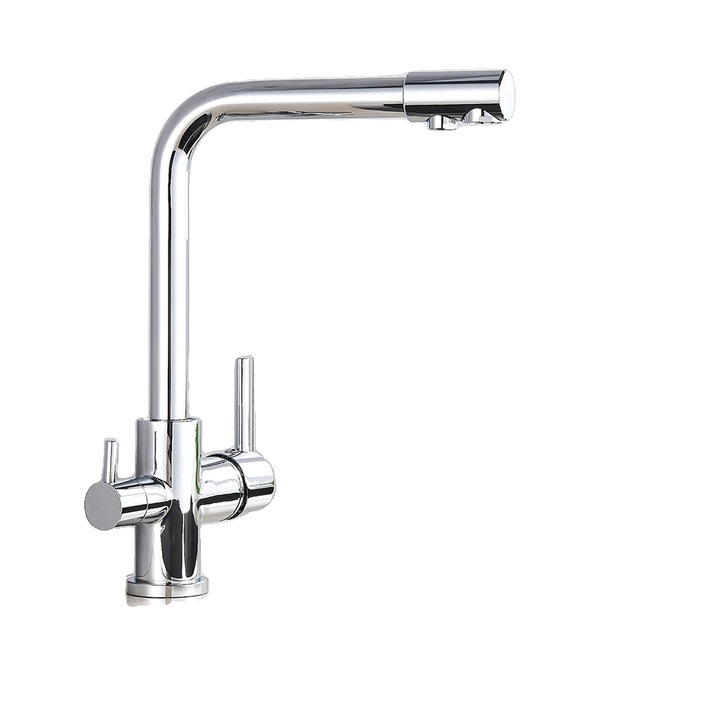 Fürdőszoba csaptelep, RZ-006, sárgaréz szerkezet, króm kivitel, munkalapra szerelhető, egylyukú