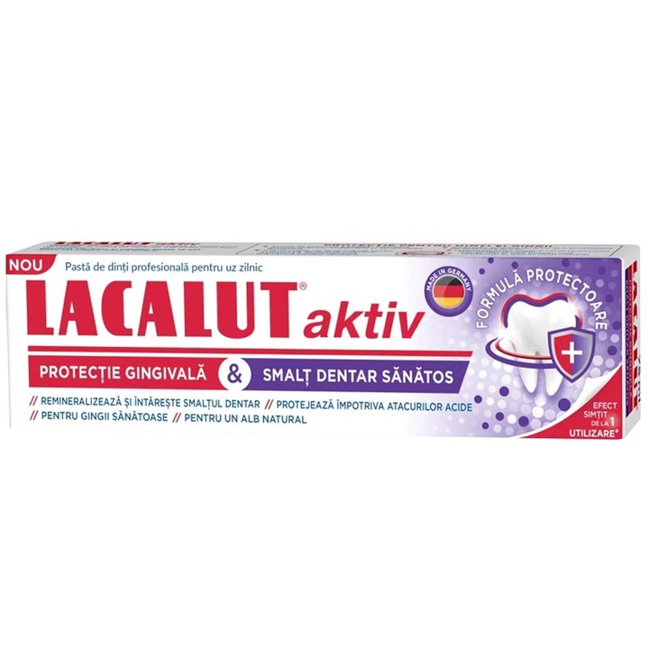 Паста за зъби Lacalut Защита на венците и здрав зъбен емайл, 75 ml, Theiss Naturwaren