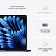 Laptop Apple MacBook Air 15.3", cu procesor Apple M4, 10 nuclee CPU si 10 nuclee GPU, 16 GB RAM, 512GB SSD, Midnight, Tastatura US English