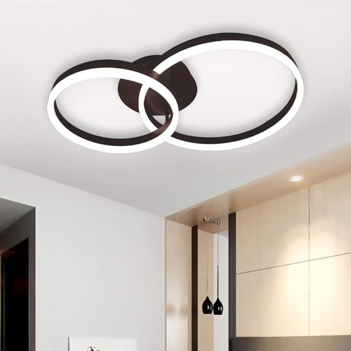 LED полилей с димиране, 90W, Sueva, Дистанционно управление, Тъмнокафяв