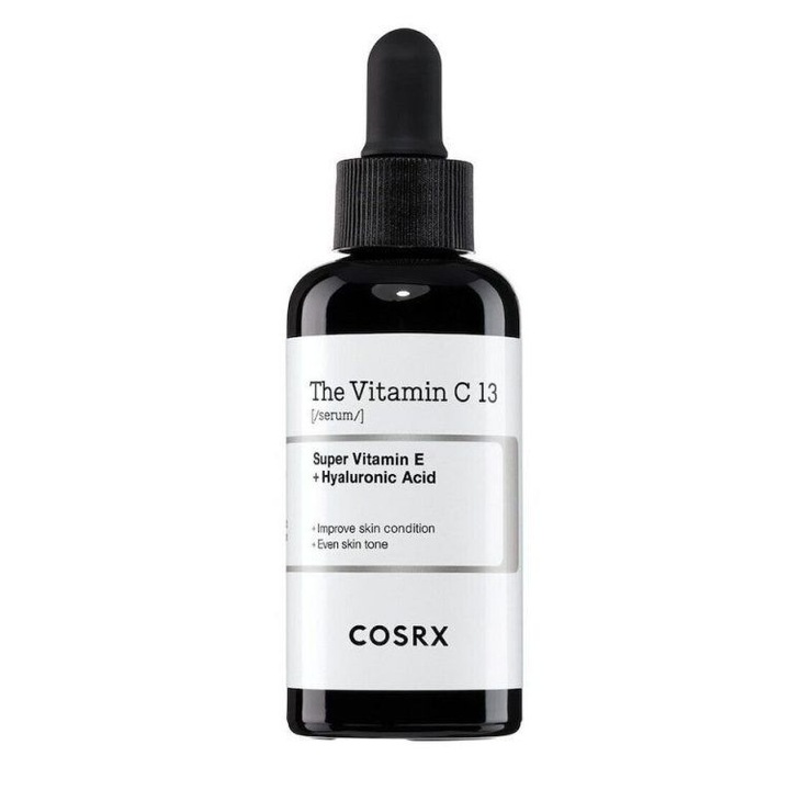COSRX The Vitamin C 13 Szérum, 20ml, ragyogást fokozó, kiegyenlítő bőrtónust biztosító, nőknek
