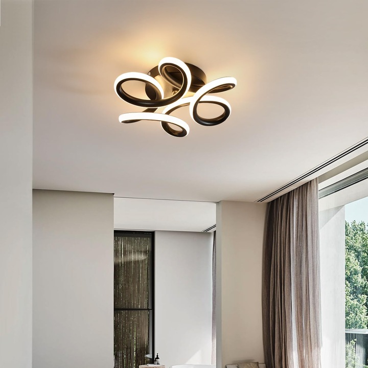 Lustra LED 3 functii Sueva® neagra 27W