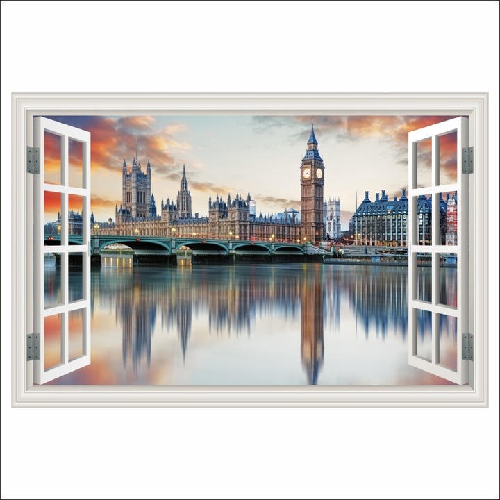 Fototapet Fereastra Big Ben, Parlament, Londra, 135 x 90 cm