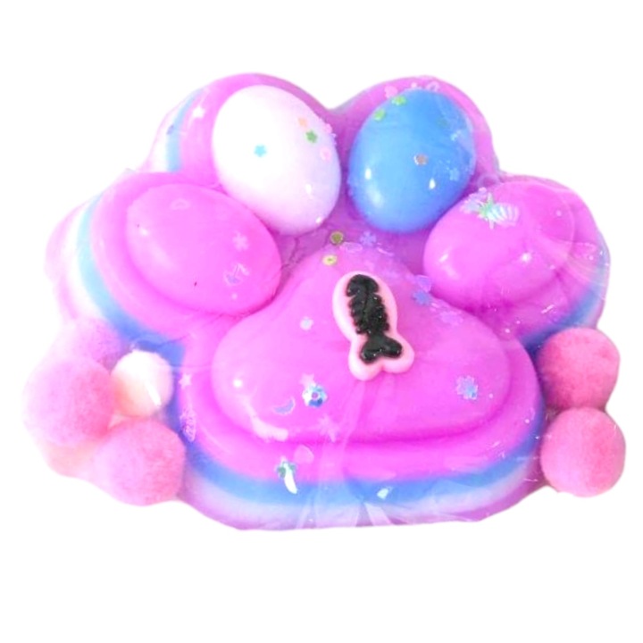 Jucarie Antistres Squishy cu Textura de Revenire Lenta, Model Labuta de Pisica Mare, Squeeze Toys, Pinch Family, senzatie moale 12.5 cm x 10.5, 220 g, Roz movuliu