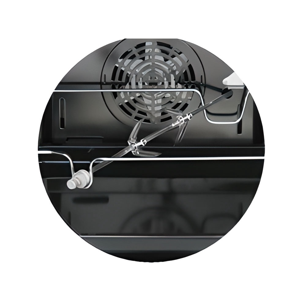 Aragaz Hyundai HCVC23-7260V/WP, 4 zone de gatit, Electric, Butoane push-hide, Latime 60 cm, Airfry, Rotisor, Alb(maner si panou de control inox)