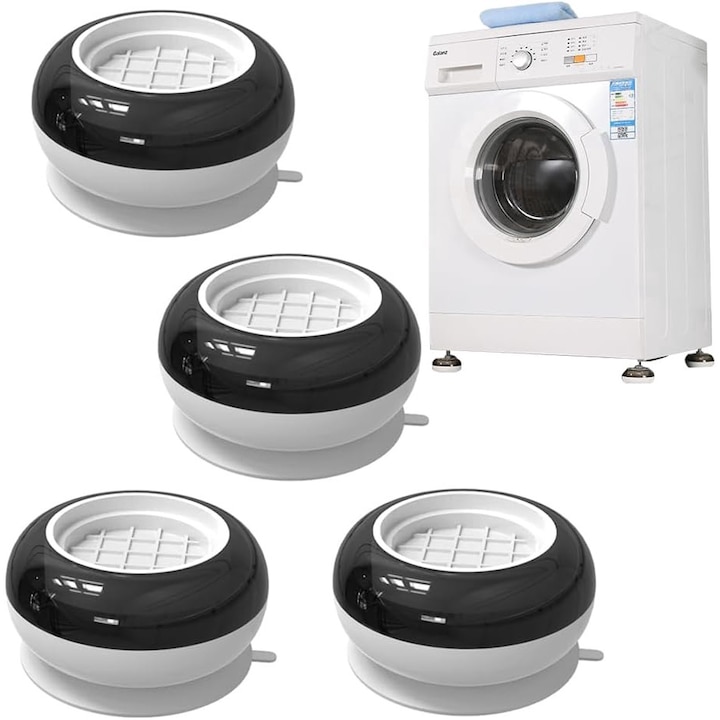 Picioruse Antivibratii cu Ventuza Onuvio™ – Set de 4, Model Nou, din Cauciuc Natural, Antizgomot si Antiderapante pentru Masina de Spalat, Uscator sau Frigider