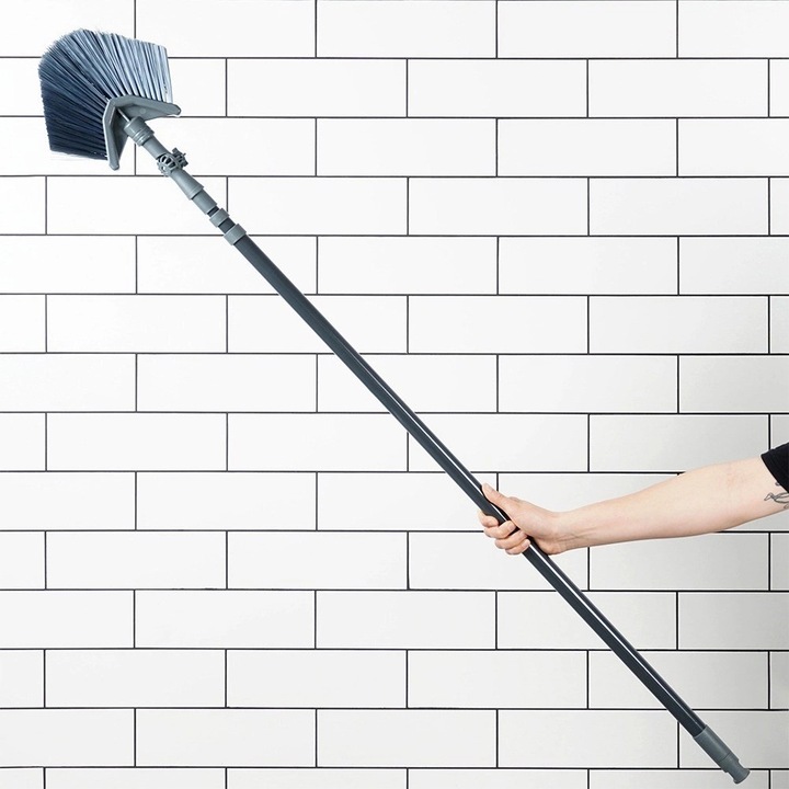 Matura telescopica manuala Vilde, triunghiulara, 140-327 cm, gri, set 2 bucati