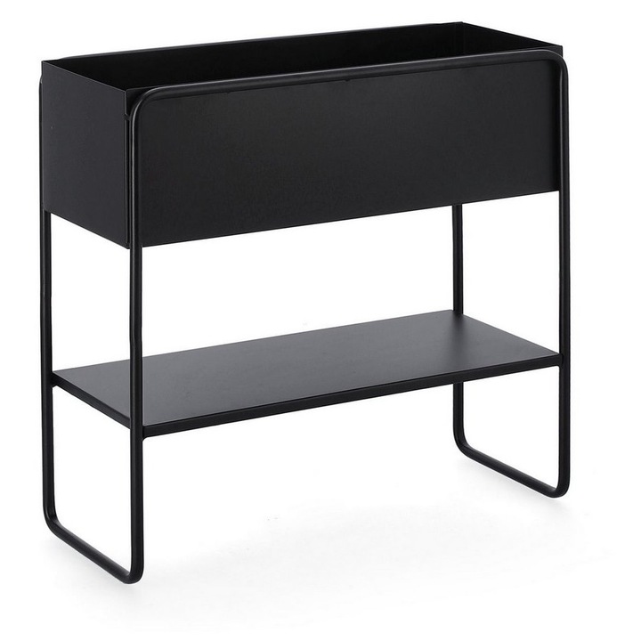 Suport flori otel negru Madelyn 45x18x44 cm