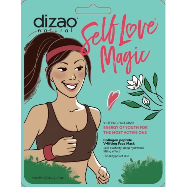 Masca faciala V-lifting cu peptide de colagen Dizao, 30g, hidratare profunda, elasticitate, 1 bucata