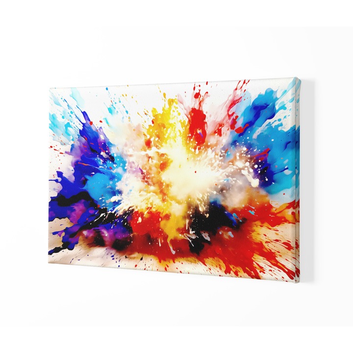 Tablou panza canvas, Explozie de culori, dimensiune 30x20 CM
