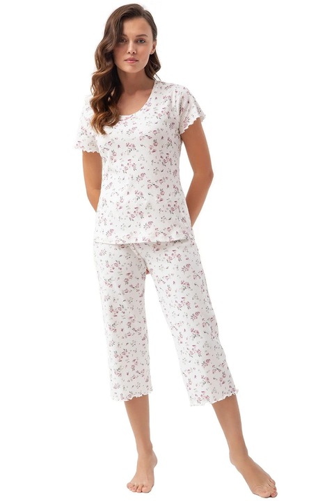 Pijama dama Luna.1321 roz flori S
