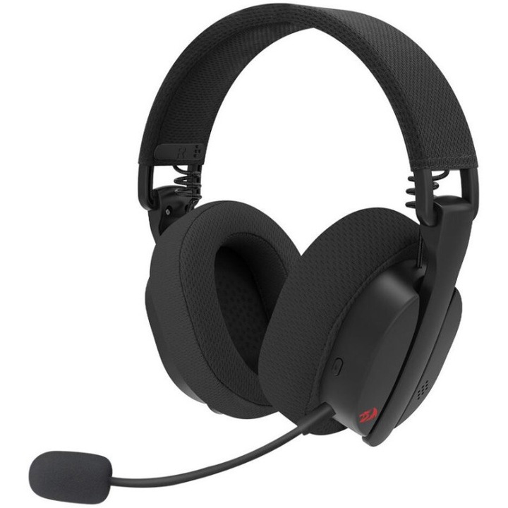 Безжични слушалки за игри Redragon Luce, мултиплатформени, 7.1 съраунд, 40 mm високоговорители, подвижен микрофон, черни