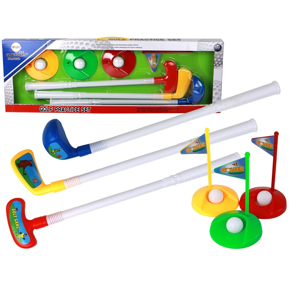 Set de mini golf pentru copii, 12 piese,52cm, multicolor - eMAG.ro