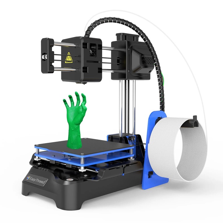 Mini imprimanta 3D, dimensiune de imprimare 100x100mm, operare cu o singura tasta, negru