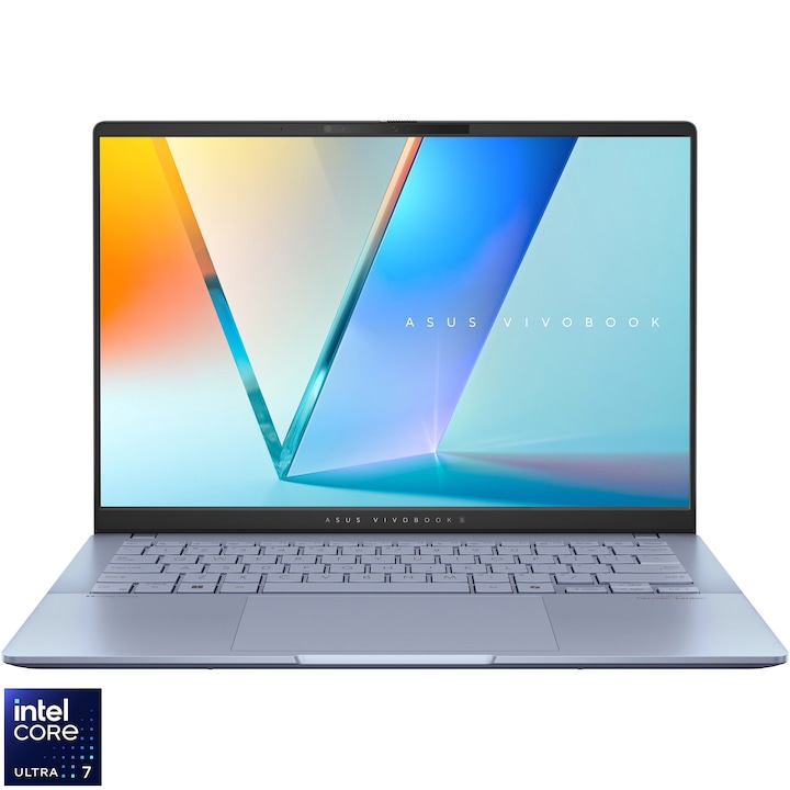 Лаптоп ASUS Vivobook S14 S5406SA, Intel® Core™ Ultra 7 256V, 14'', WUXGA, OLED, 16GB LPDDR5X RAM, 1TB SSD, Intel® Arc™ Graphics, No OS, Mist Blue