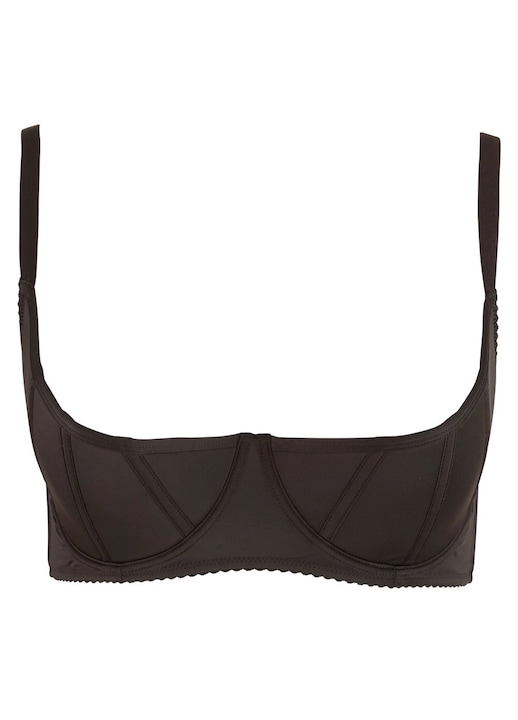 Push-up melltartó, Cottelli, fekete, poliészter, push-up hatású, párnázott csészék, 90D EU