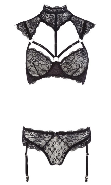 Szexi fehérnemű, Cottelli, harisnyakötős tanga, fekete