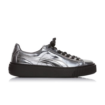Pantofi sport PUMA WMNS BASKET PLATFORM METALLIC Silver/Black pentru Femei, 40 Pantofi sport PUMA WMNS BASKET PLATFORM METALLIC Silver/Black pentru Femei, 40