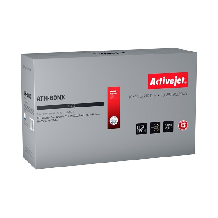 Тонер Activejet ATH-80NX, За принтери HP LaserJet Pro
